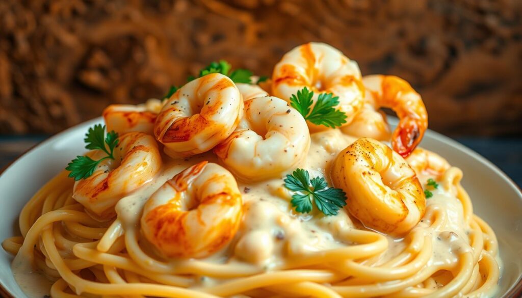 chicken and shrimp alfredo