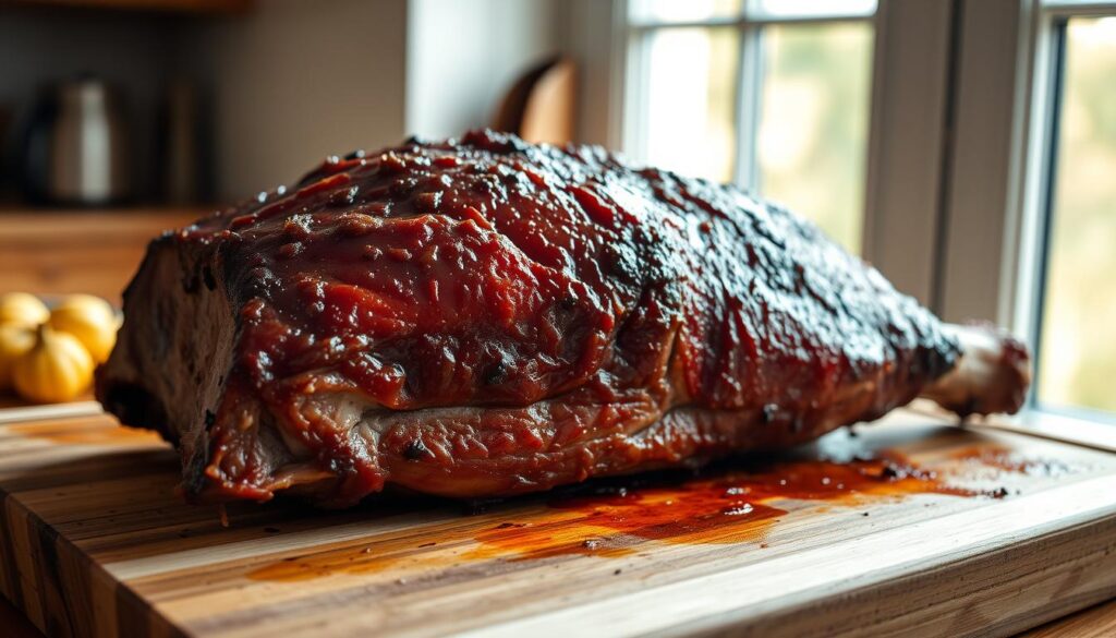 juicy boneless rib roast resting